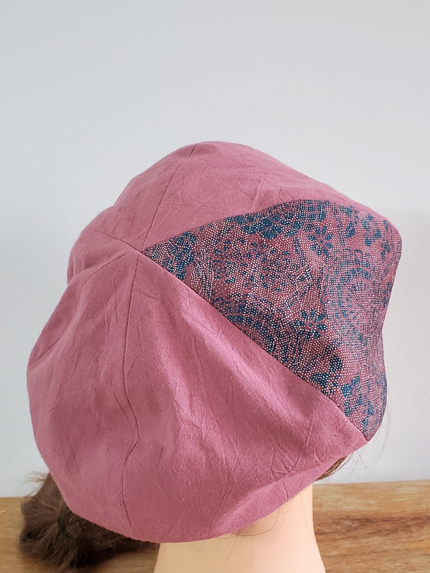 【Gamaguchi-en】Beret - Pink Oriental sarasa -