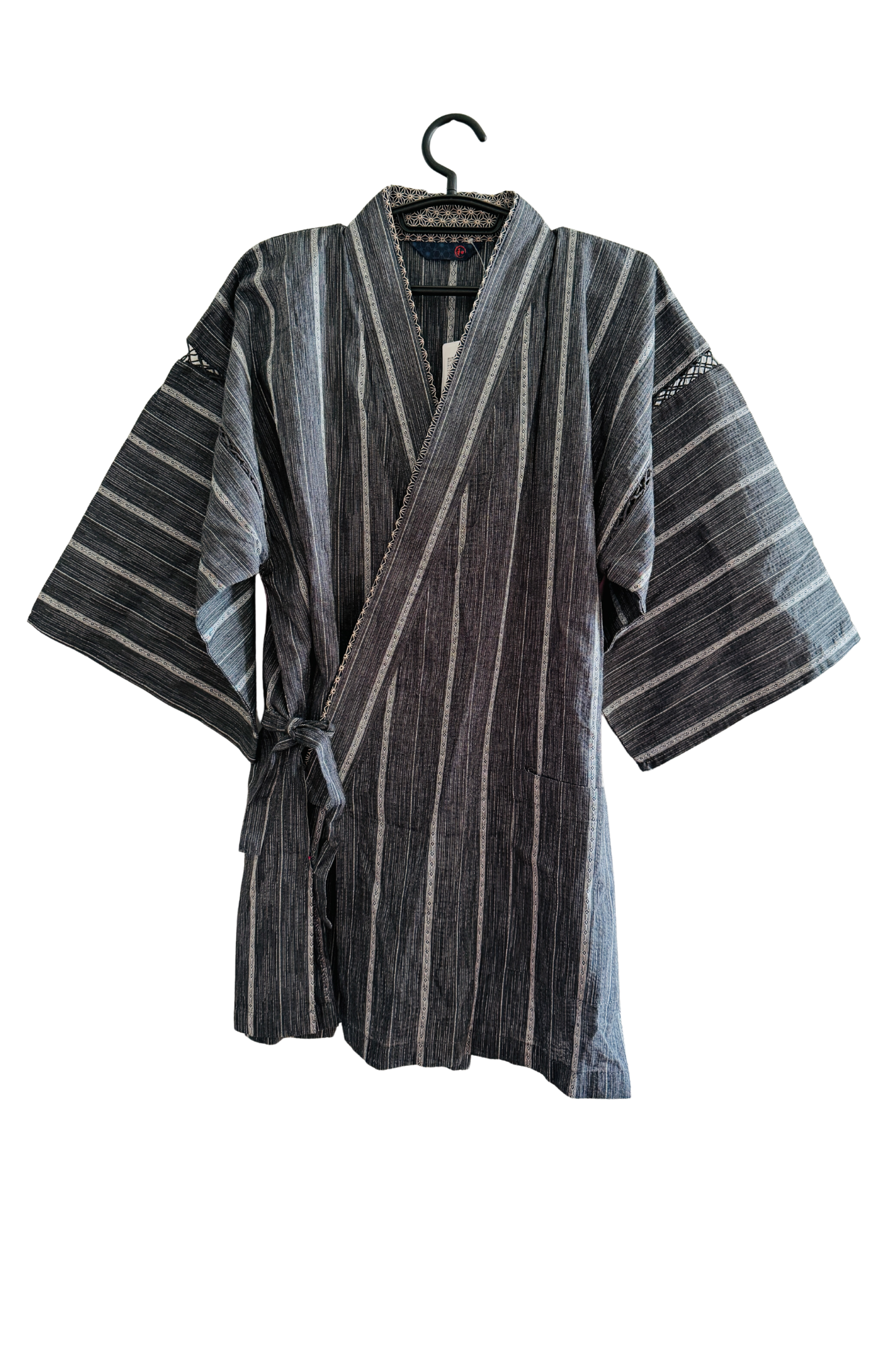 UNISEX JINBEI -Gray,Shijira-ori（seersucker)- SIZE：M