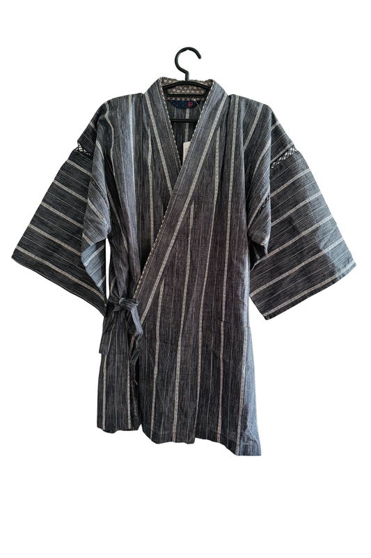 UNISEX JINBEI -Gray,Shijira-ori（seersucker)- SIZE：M