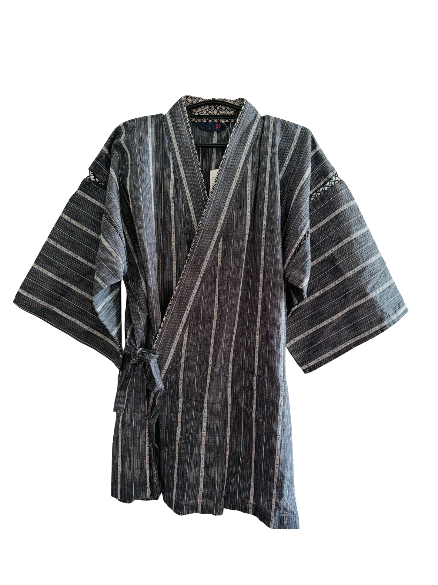 UNISEXE JINBEI -Gris,Shijira-ori（seersucker)- TAILLE：M