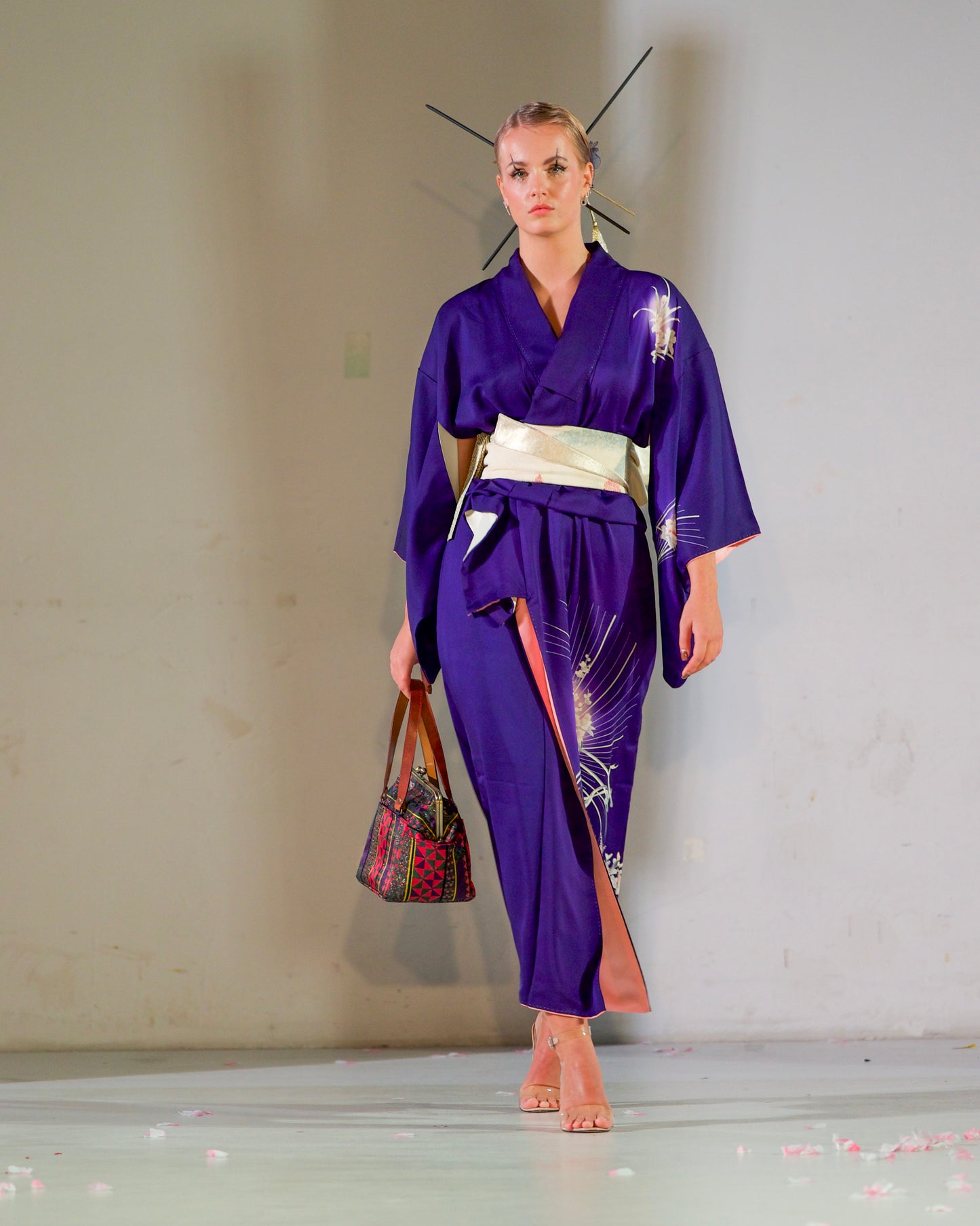 Vintage Hoongi kimono - Het betoverende bloemenboeket - Hallelujah origineel arrangement