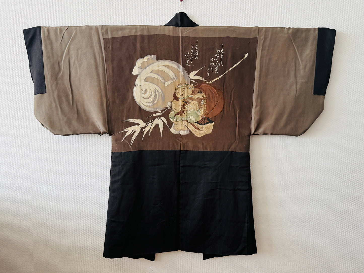 Schwarzer Haori im Vintage-Stil für Herren – Daikokuten –