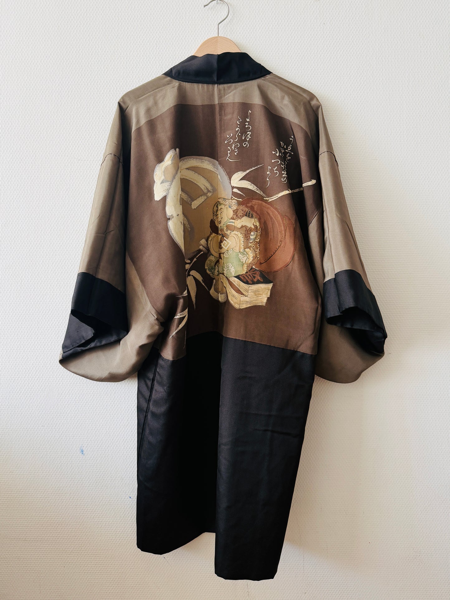Schwarzer Haori im Vintage-Stil für Herren – Daikokuten –