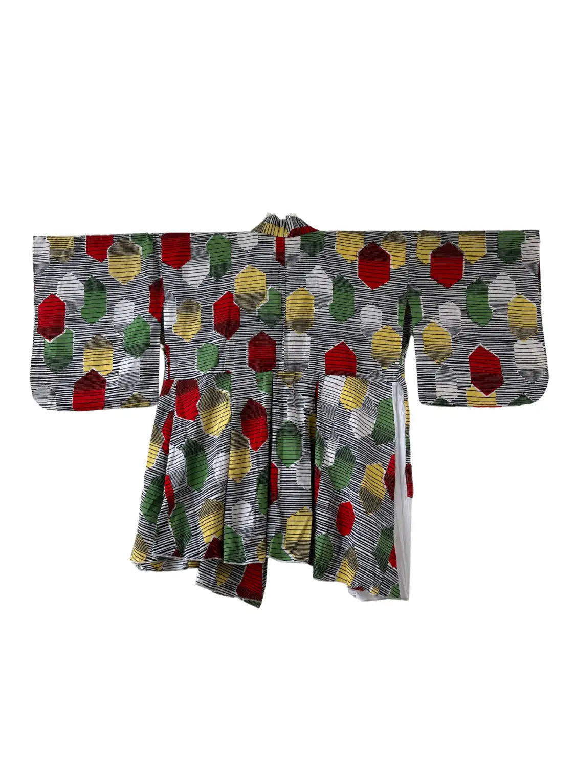 Original Yukata remake dress - Pop color Kikko Pattern-