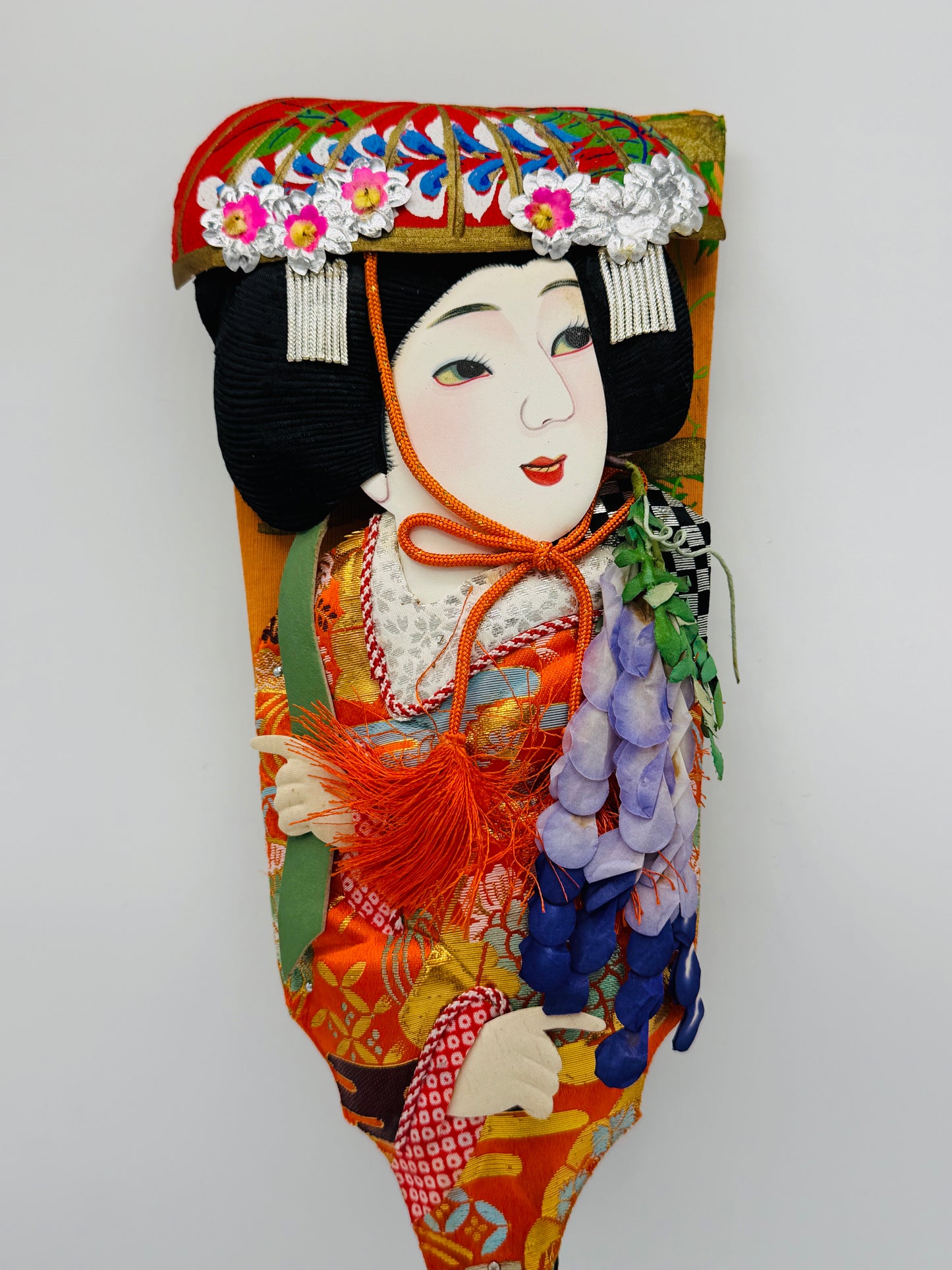 【Auspicious Items】Japanese Decorative Hagoita with Traditional Lady