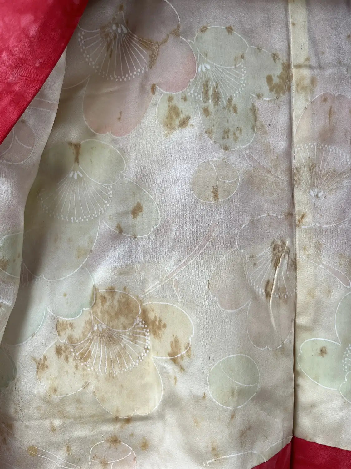 Vintage Color Haori -  Red Shibori Butterfly -