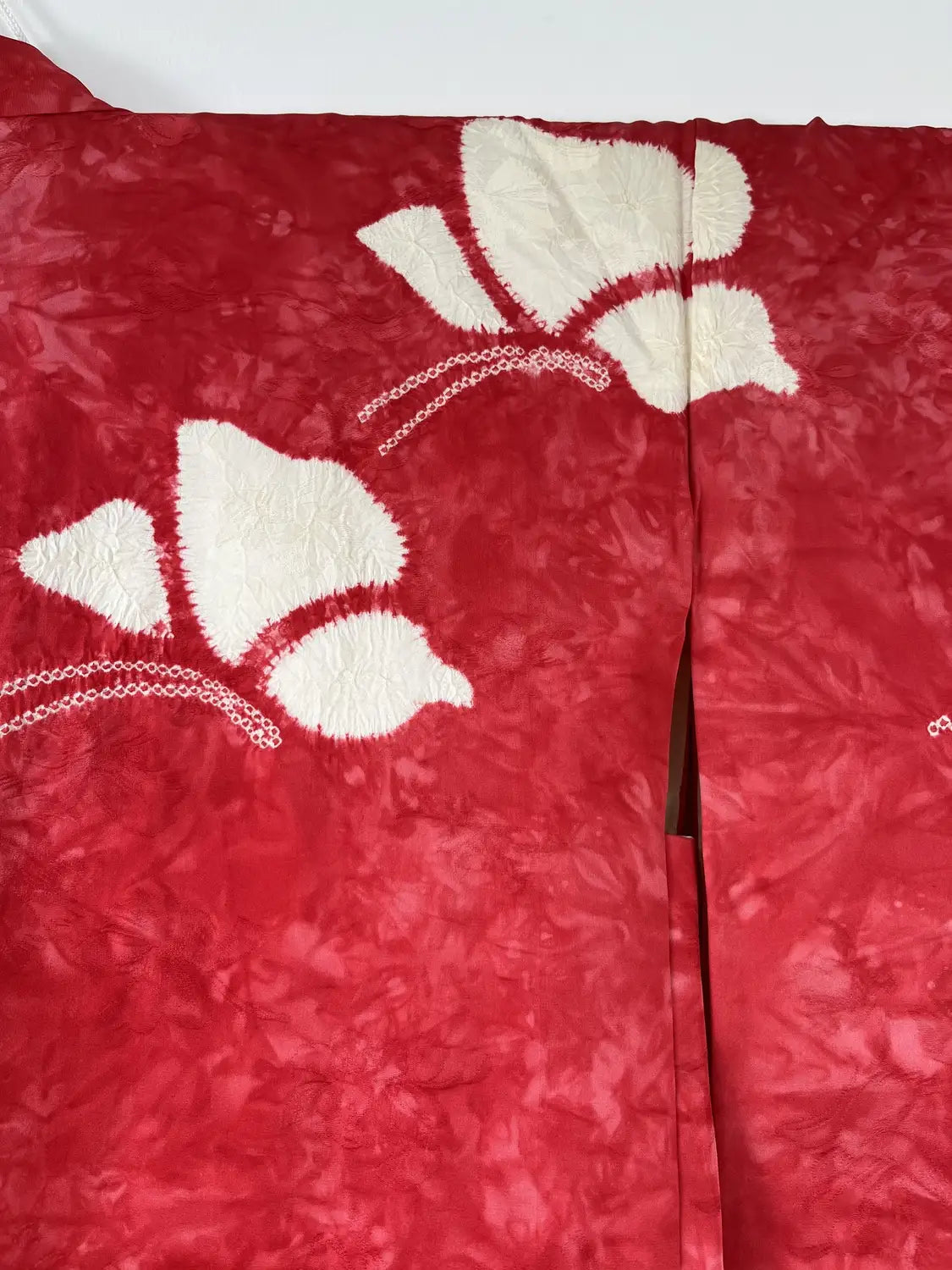 Vintage Color Haori -  Red Shibori Butterfly -