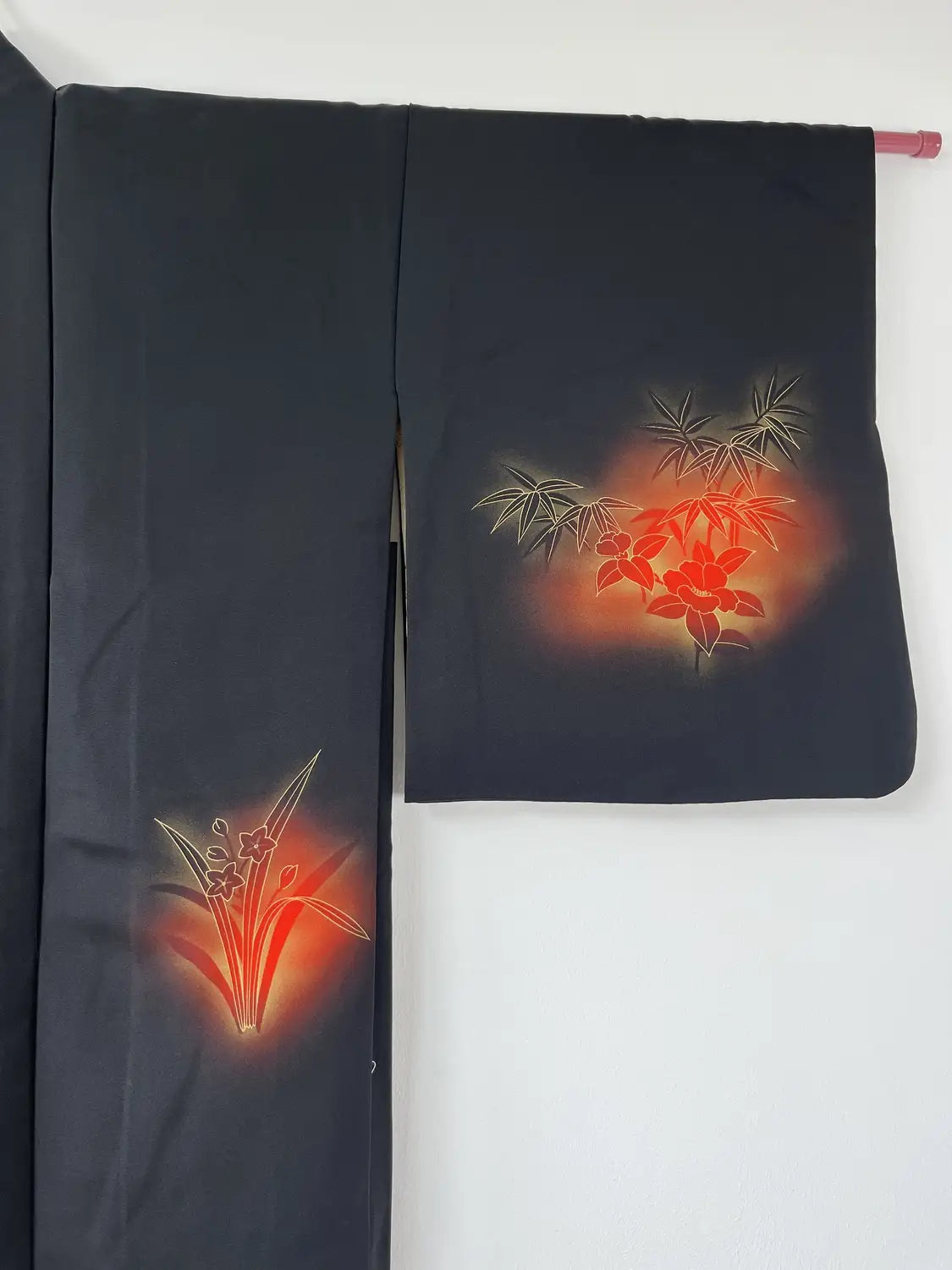 Vintage Zwarte Haori - Grace van Bamboe en Camellia -