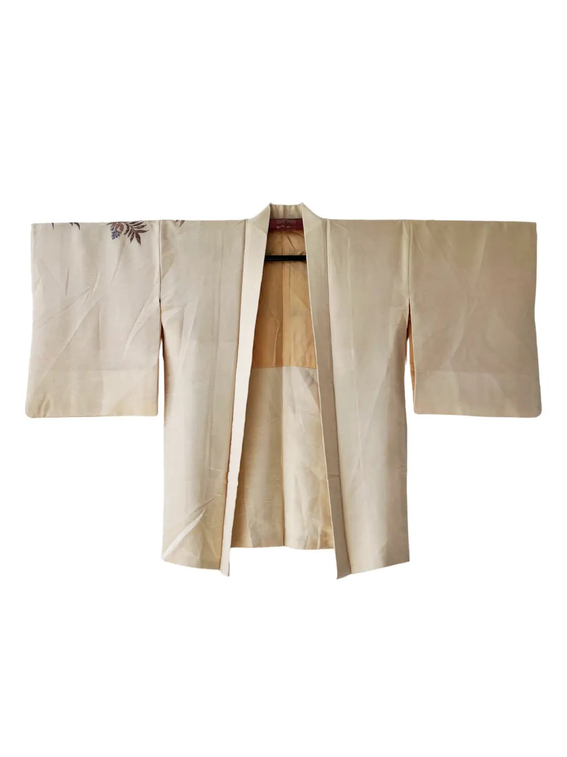 Vintage kleur Haori - Witte tak in bloei-