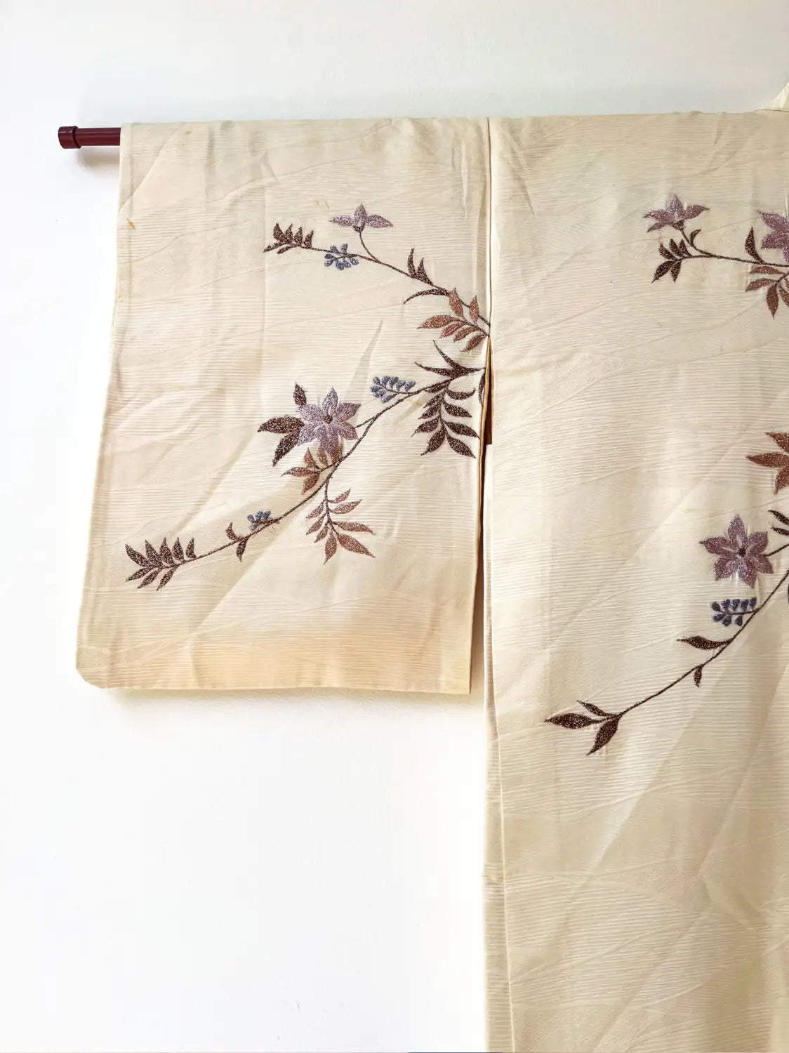 Vintage kleur Haori - Witte tak in bloei-