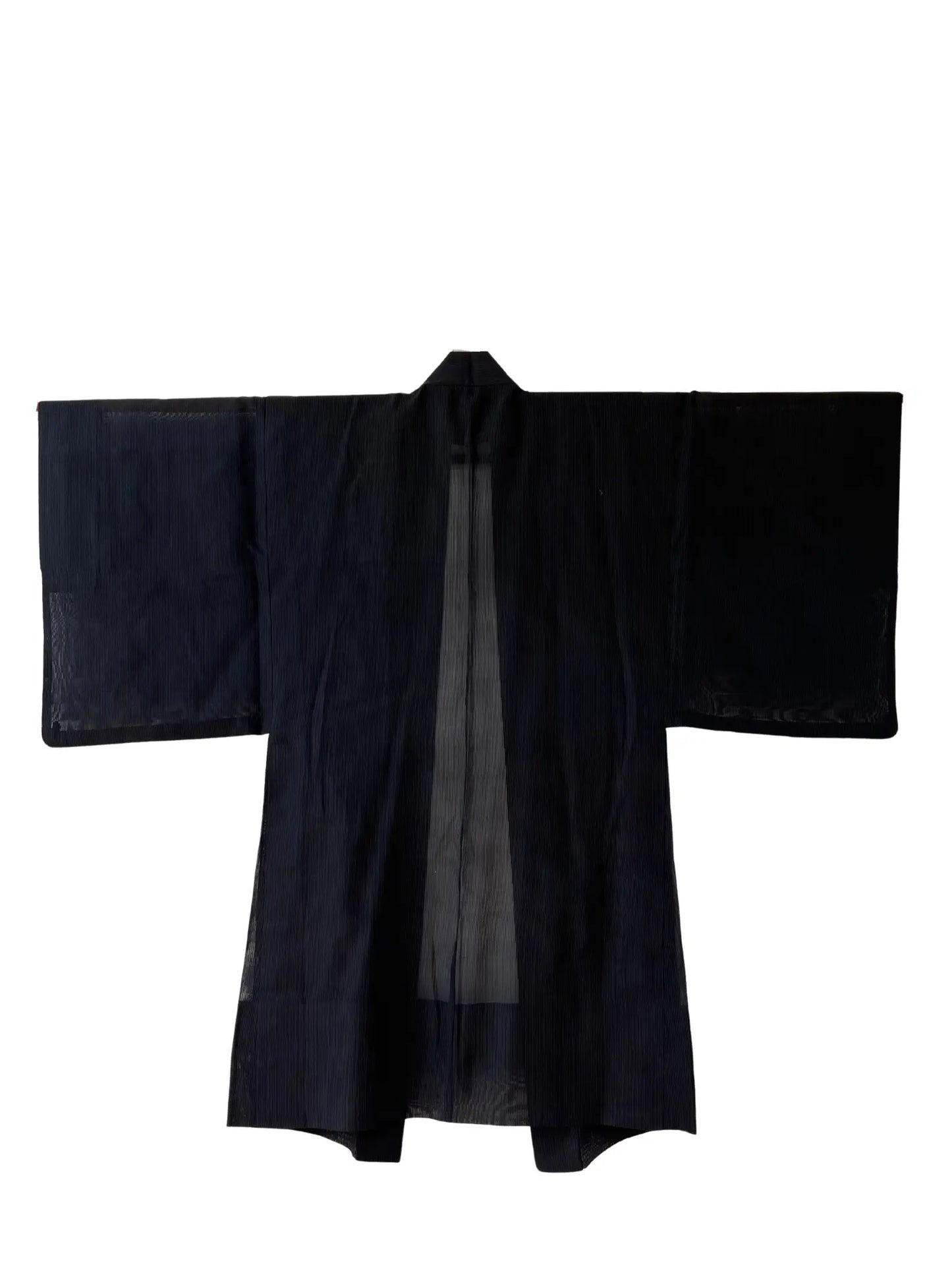 Vintage sheer haori - Black Mens simple -