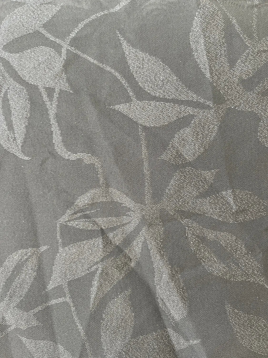 Vintage sheer haori - Black Leaf motif -