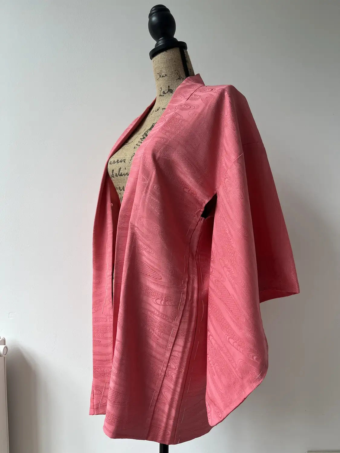 Vintage kleur Haori - Roze waterstroom -