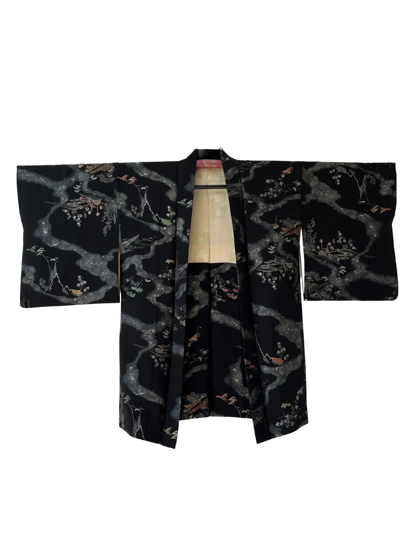 Vintage Schwarzer Haori - Rosho -