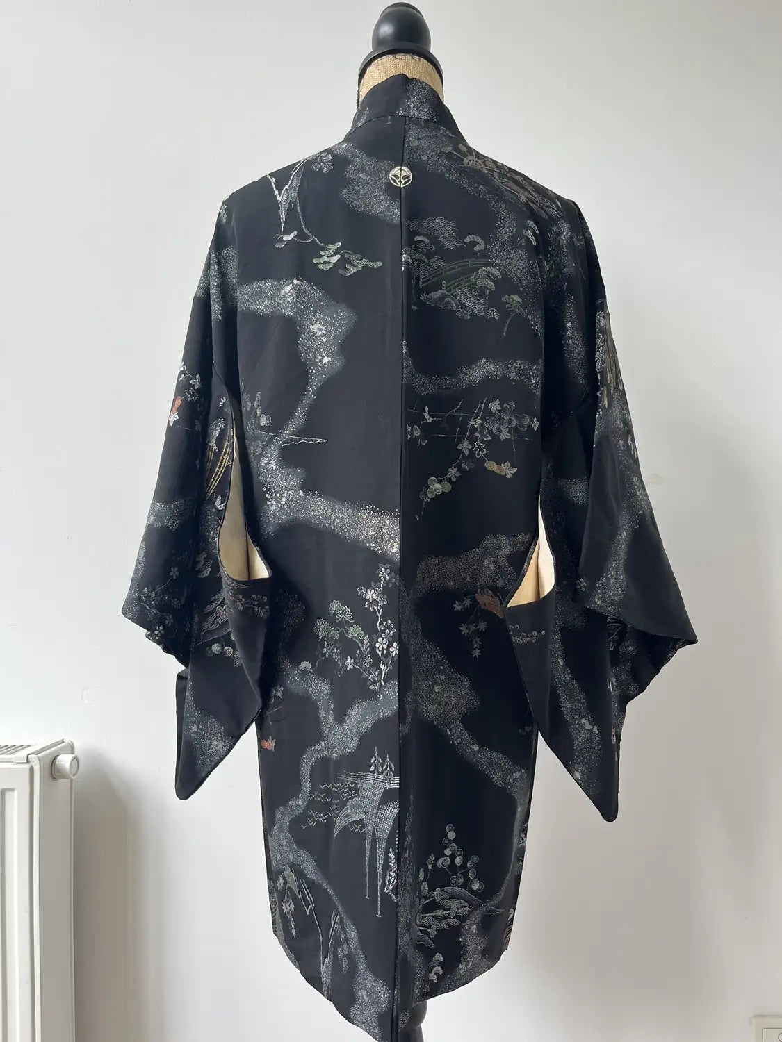 Vintage Schwarzer Haori - Rosho -