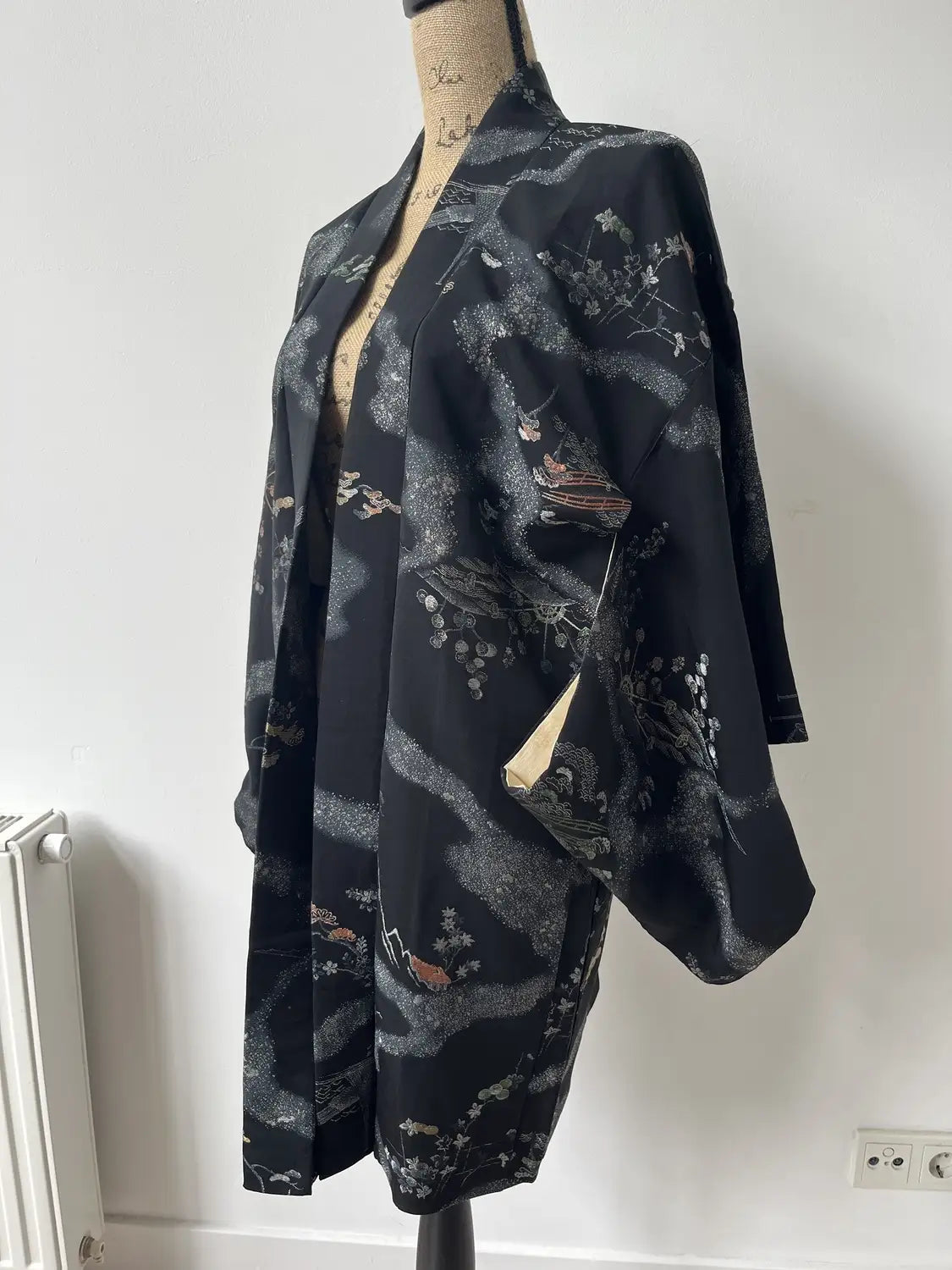 Vintage Schwarzer Haori - Rosho -