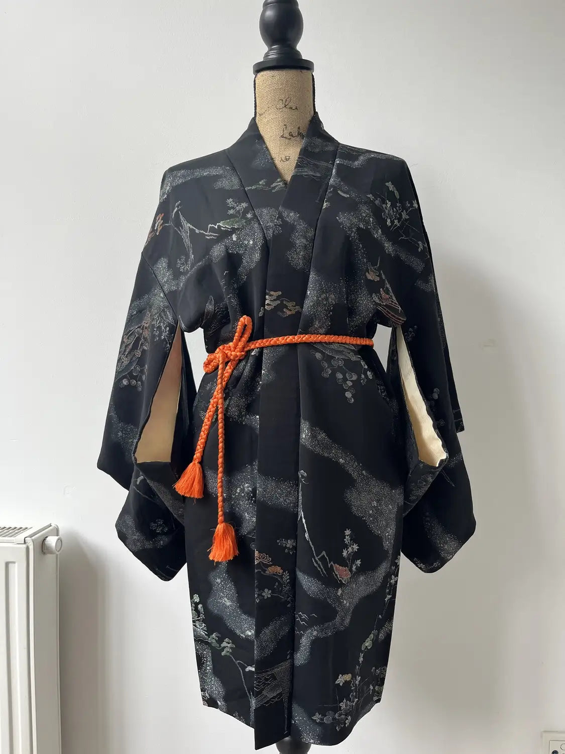 Vintage Schwarzer Haori - Rosho -