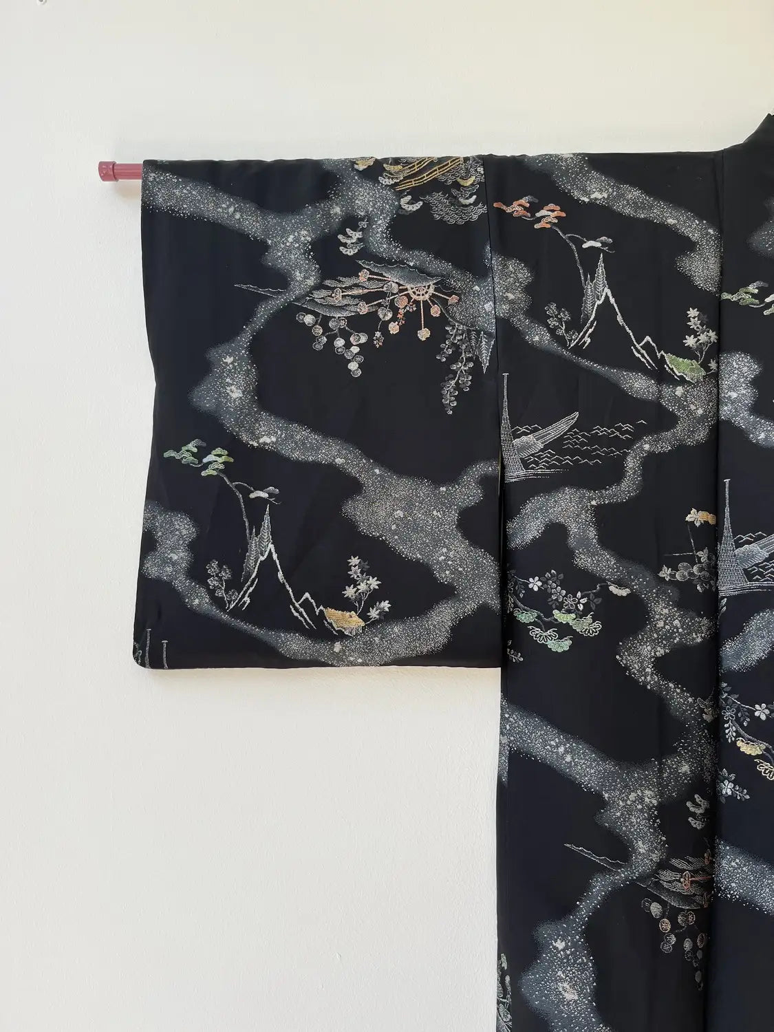 Vintage Schwarzer Haori - Rosho -