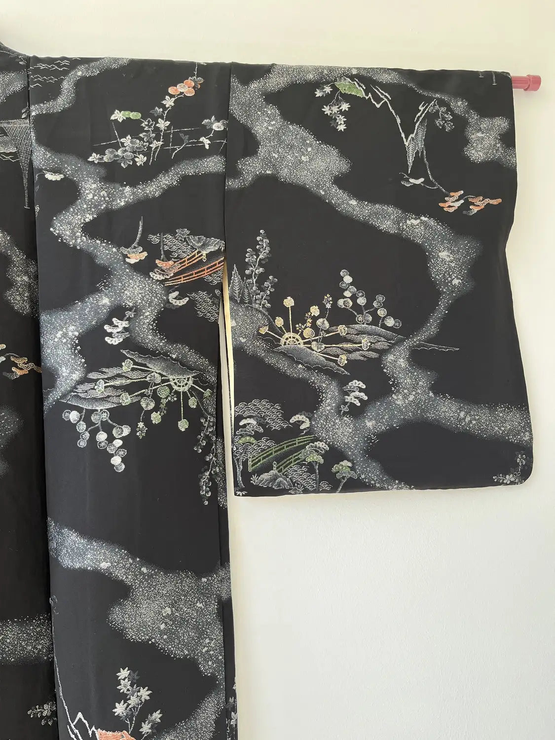 Vintage Schwarzer Haori - Rosho -