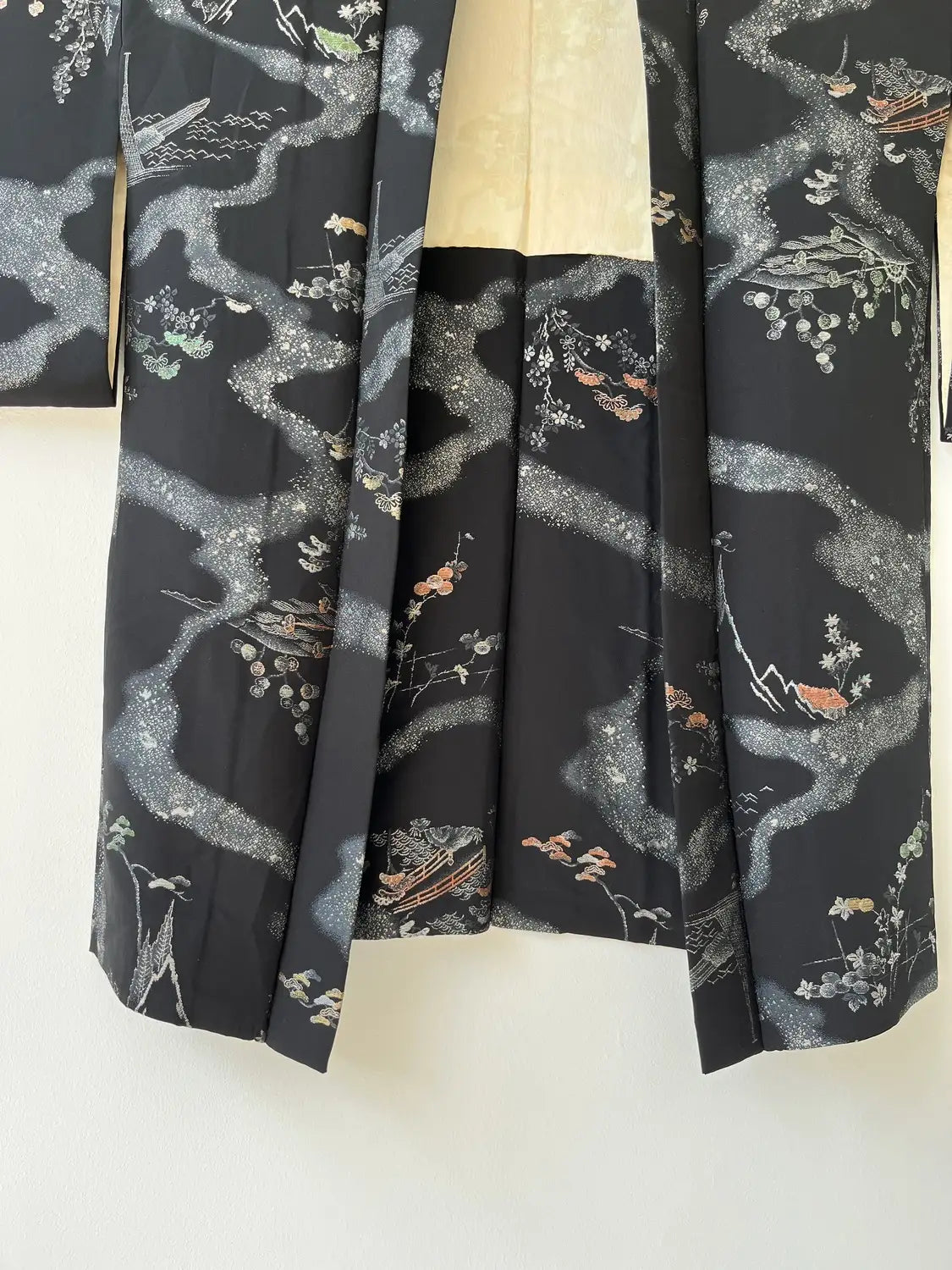 Vintage Schwarzer Haori - Rosho -