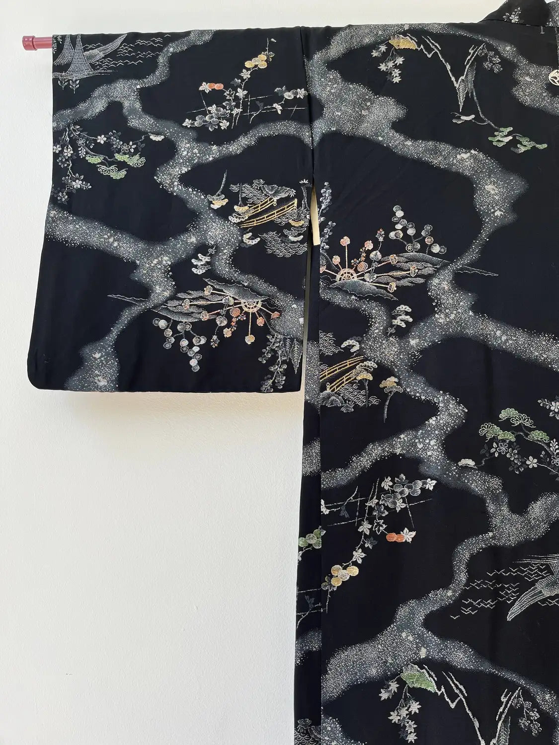 Vintage Schwarzer Haori - Rosho -