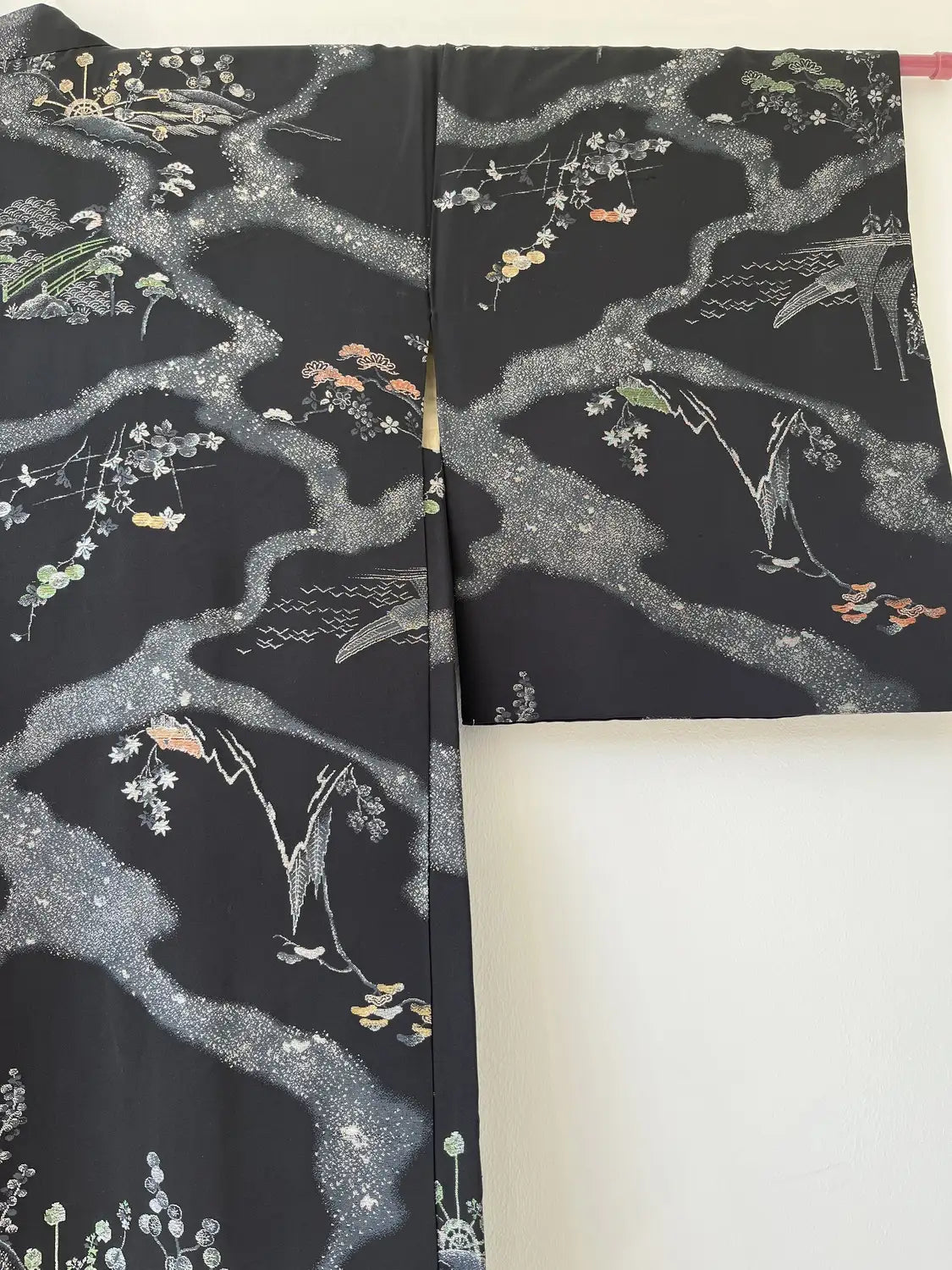 Vintage Schwarzer Haori - Rosho -