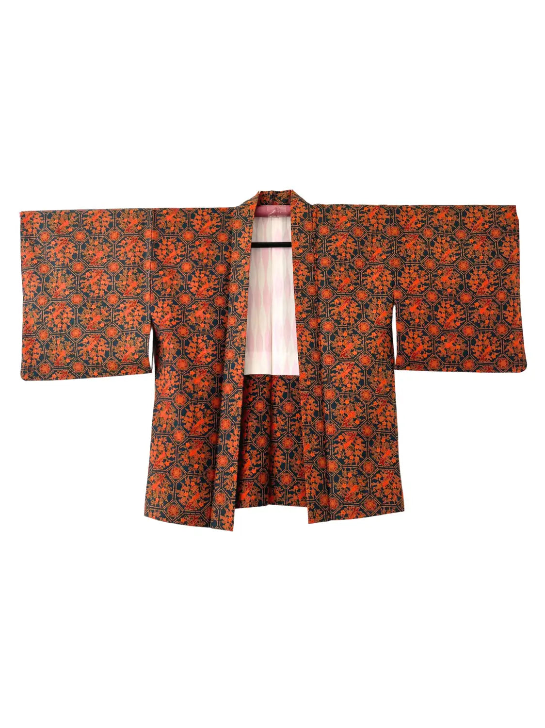 Vintage Color Haori - Navy and Orange – Chirping Little Birds-