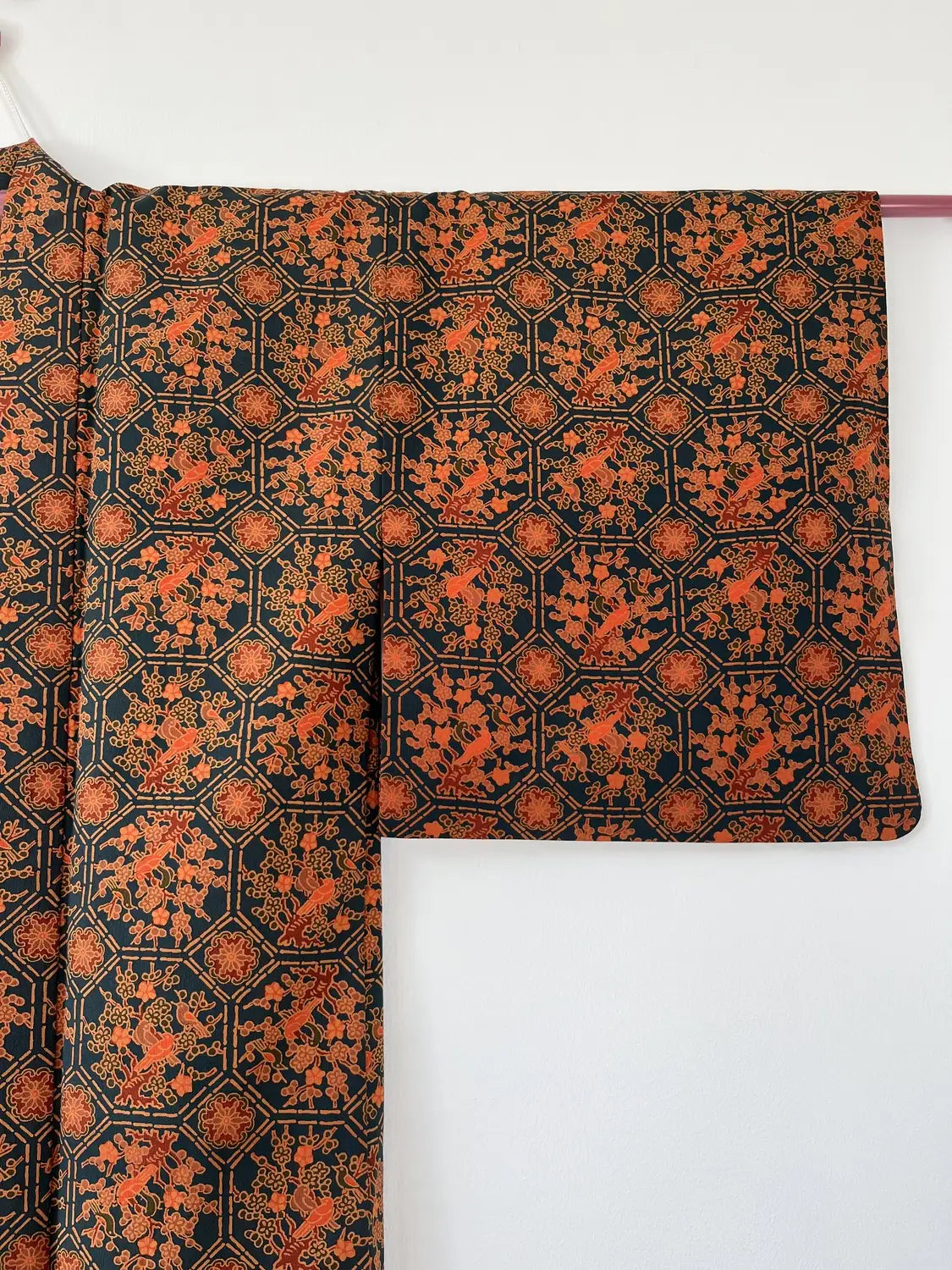 Vintage Color Haori - Navy and Orange – Chirping Little Birds-