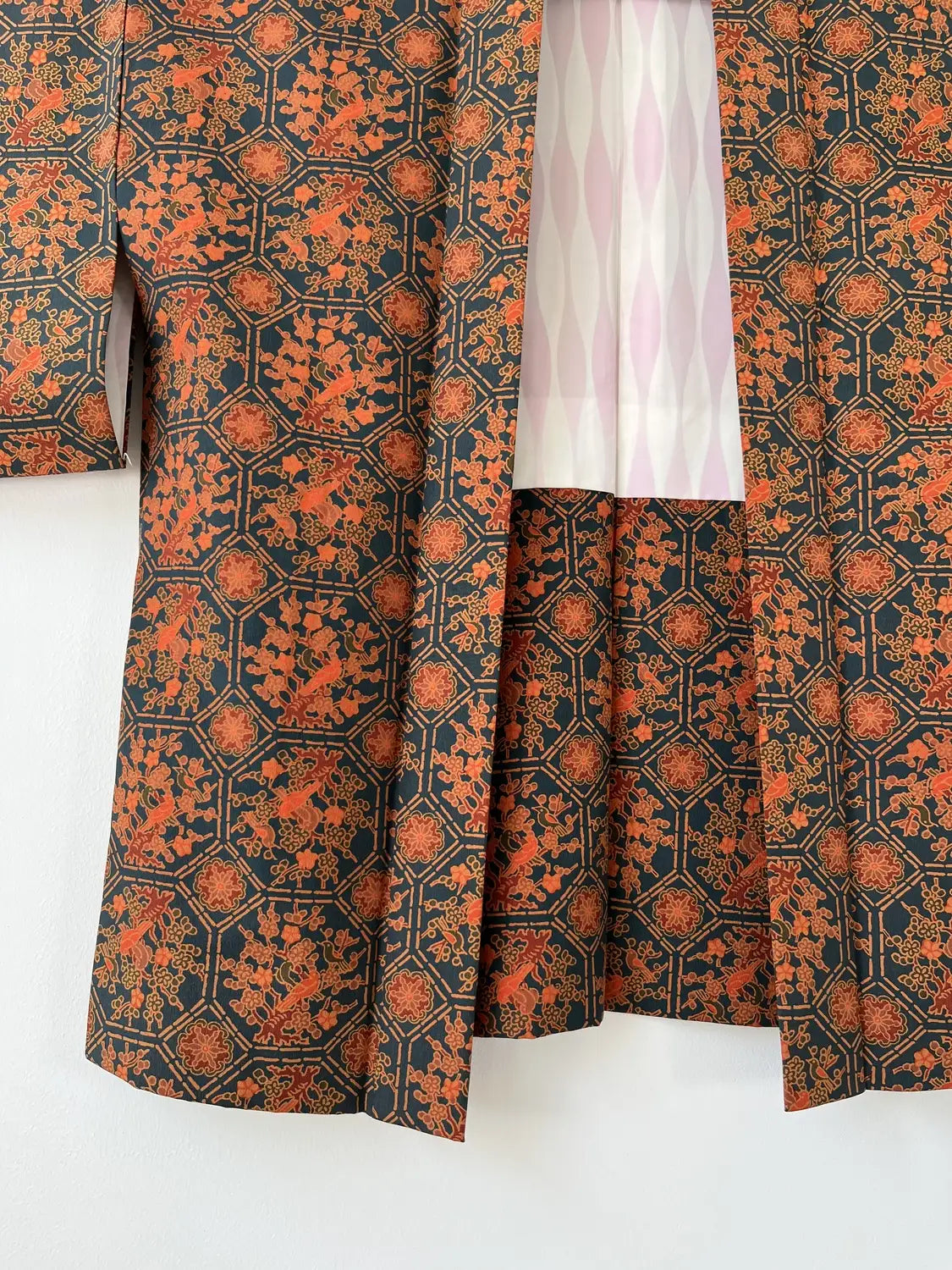 Vintage Color Haori - Navy and Orange – Chirping Little Birds-