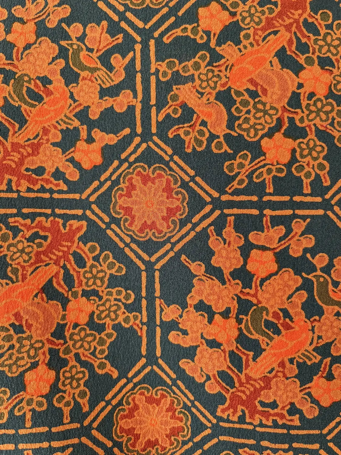 Vintage Color Haori - Navy and Orange – Chirping Little Birds-