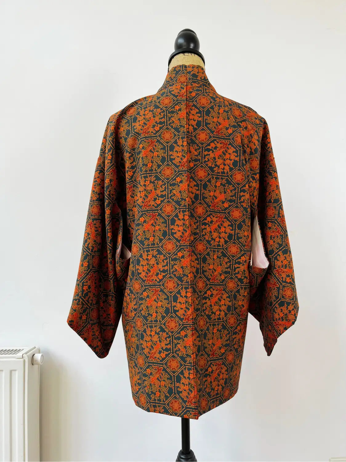 Vintage Color Haori - Navy and Orange – Chirping Little Birds-