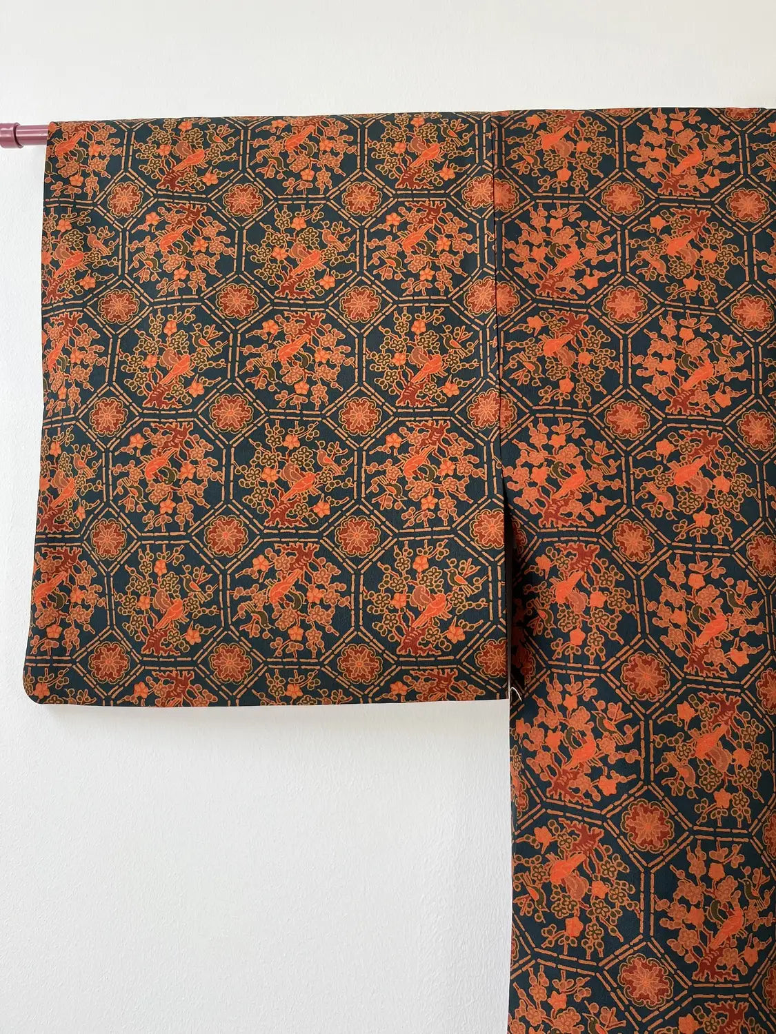 Vintage Color Haori - Navy and Orange – Chirping Little Birds-