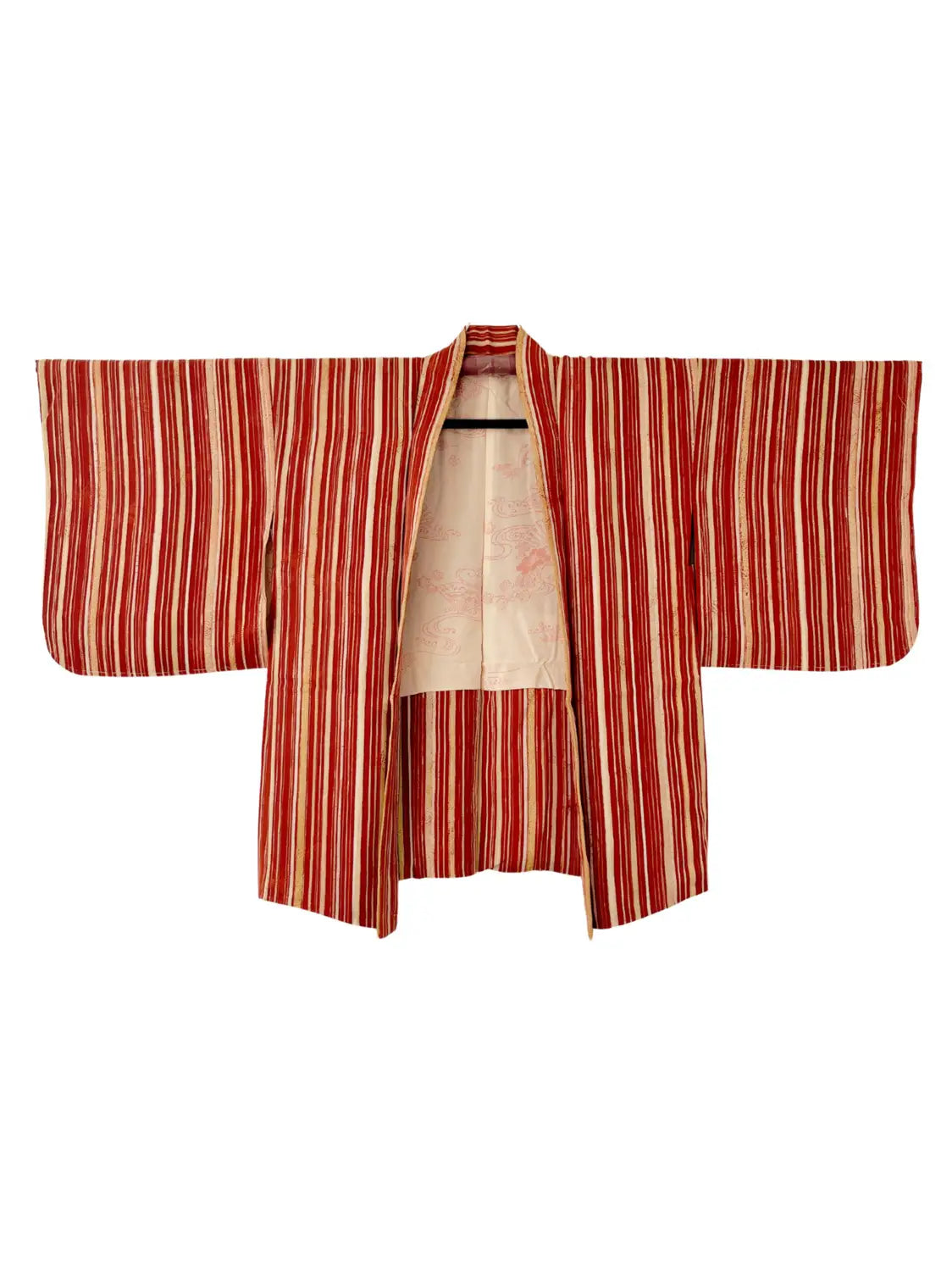 Vintage Color Haori - Red Yoroke Stripe-