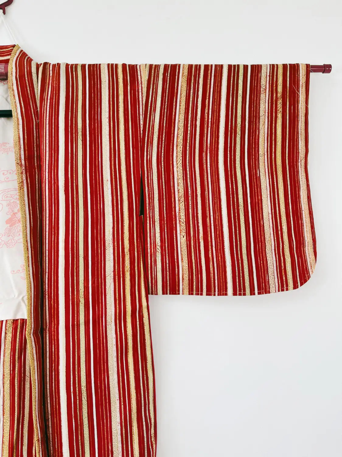 Vintage Color Haori - Red Yoroke Stripe-