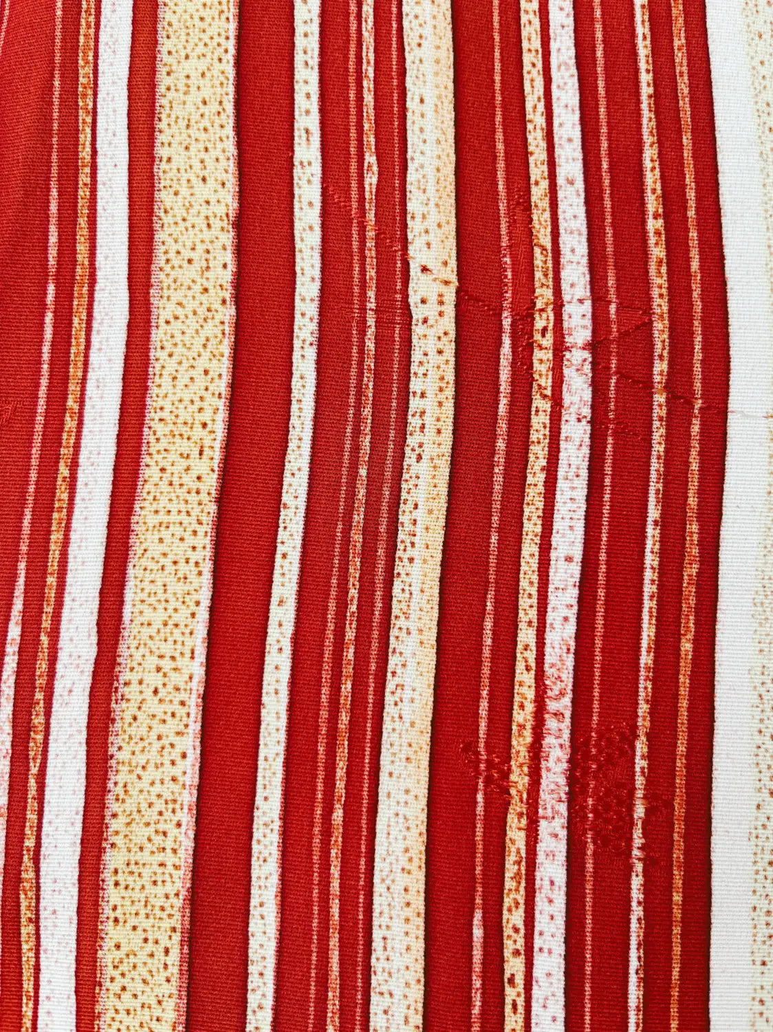 Vintage Color Haori - Red Yoroke Stripe-