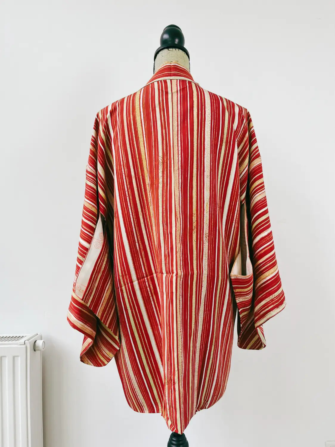 Vintage Color Haori - Red Yoroke Stripe-