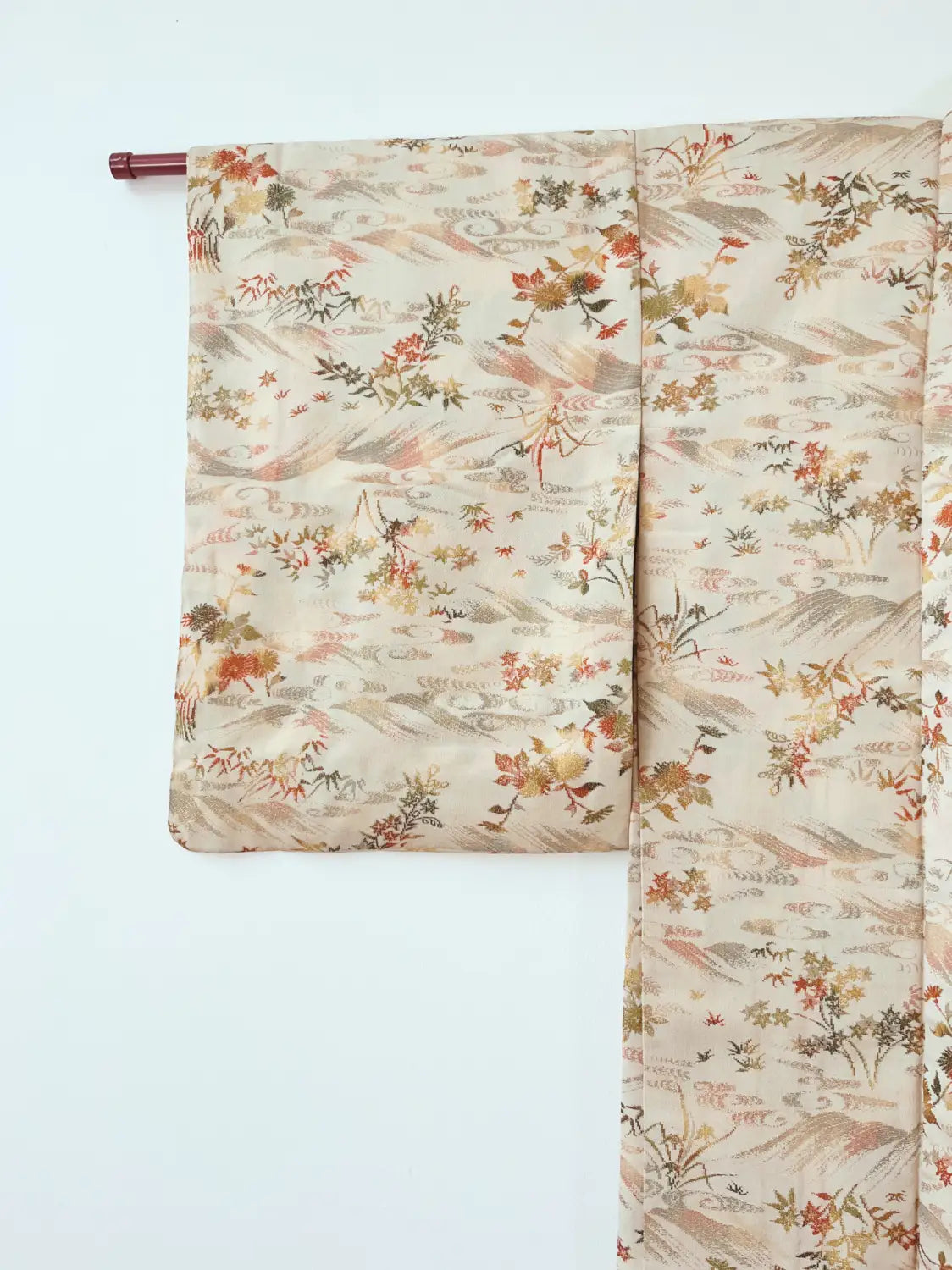 Vintage kleur Haori - Crèmewit – Landschap afgebeeld in Majolica Omeshi -