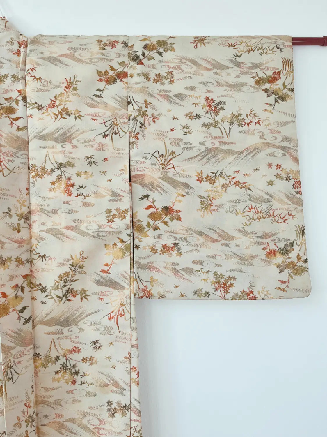 Vintage kleur Haori - Crèmewit – Landschap afgebeeld in Majolica Omeshi -