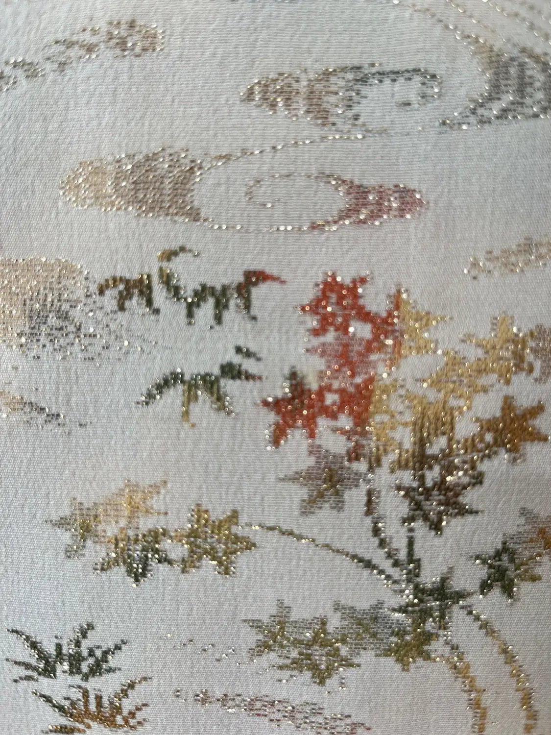 Vintage kleur Haori - Crèmewit – Landschap afgebeeld in Majolica Omeshi -