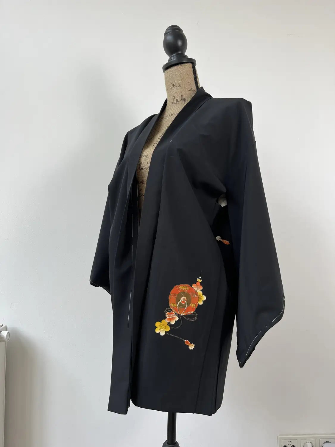 Vintage Black Haori - Flowers and Treasure -