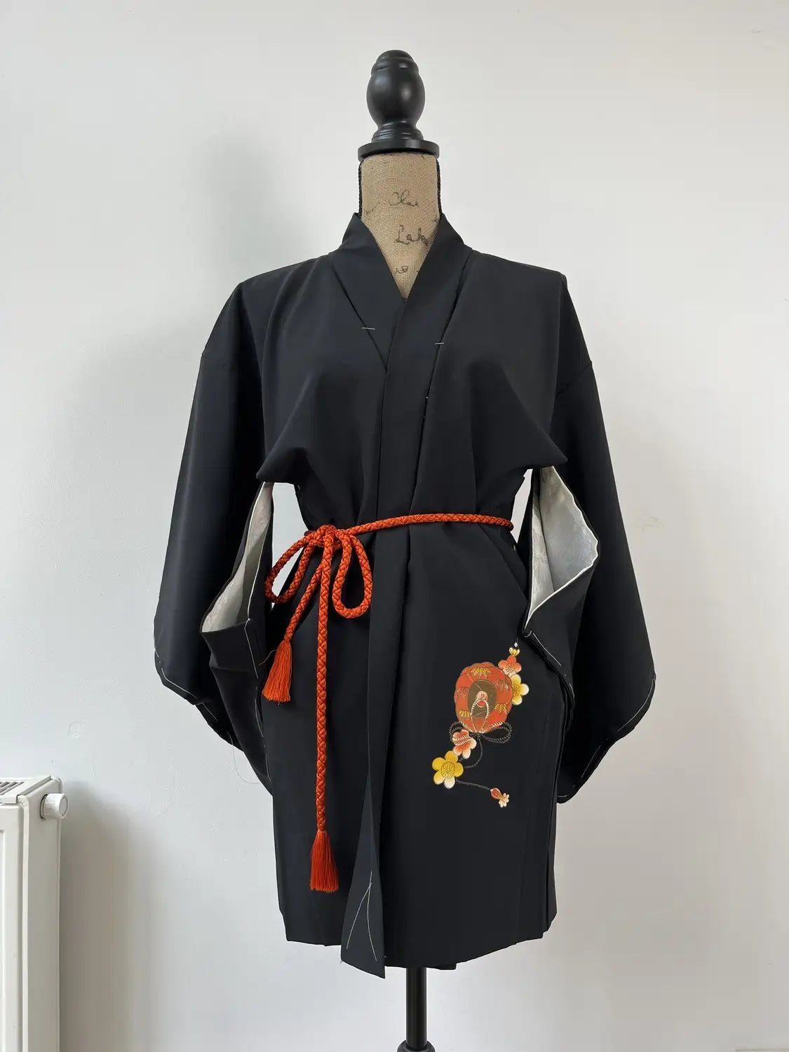 Vintage Black Haori - Flowers and Treasure -