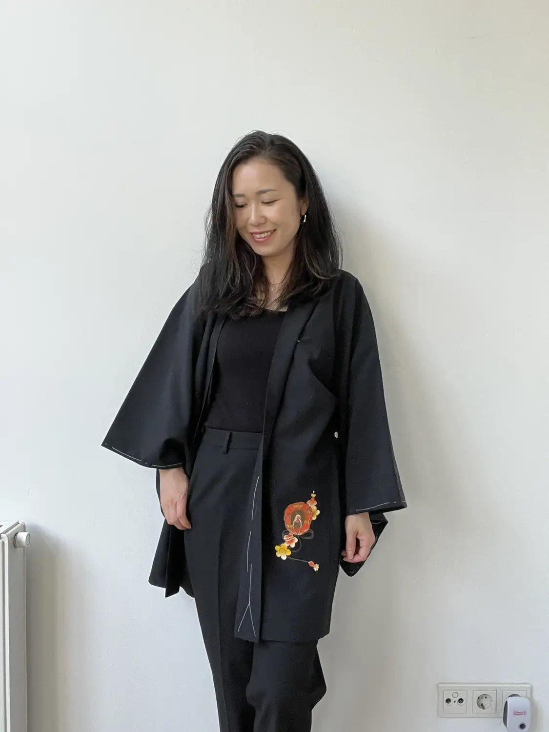 Vintage Black Haori - Flowers and Treasure -