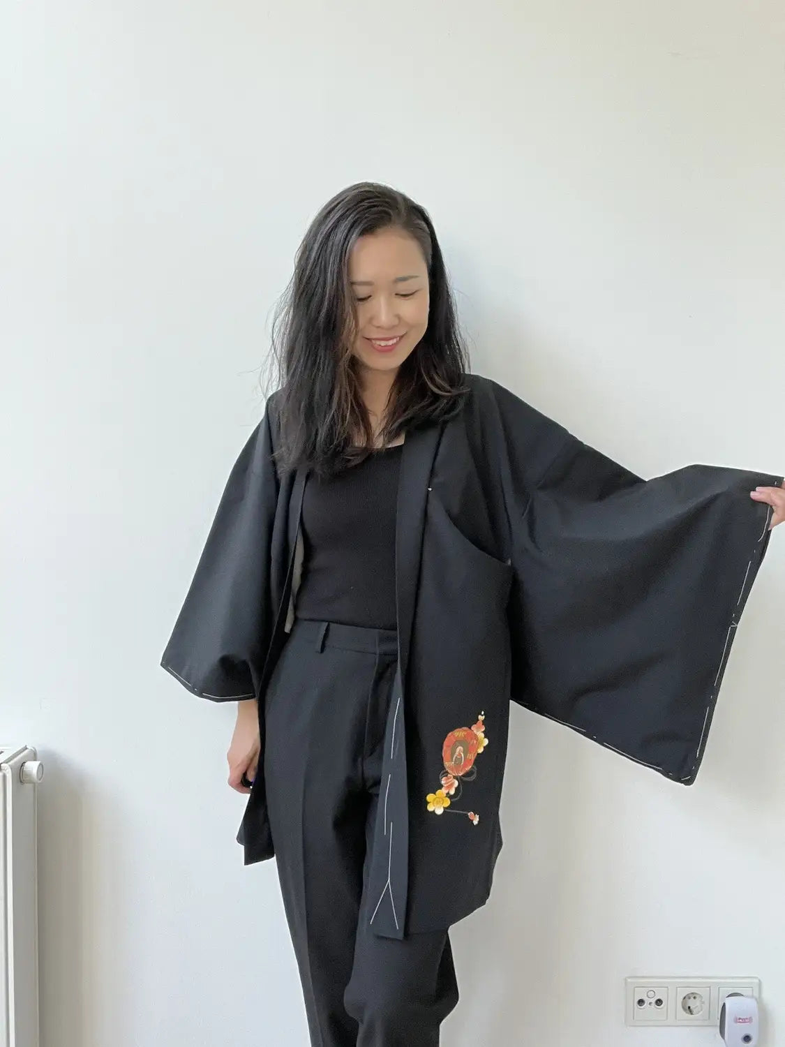 Vintage Black Haori - Flowers and Treasure -