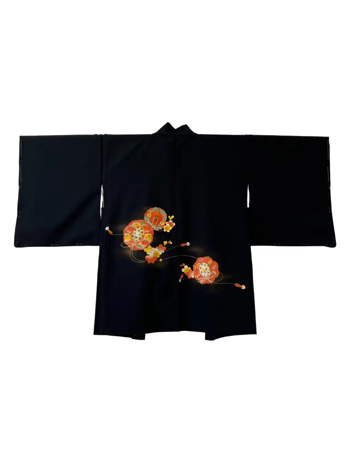 Vintage Black Haori - Flowers and Treasure -