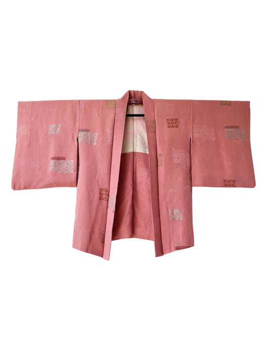 Vintage kleur Haori - Roze kiku (chrysant) -