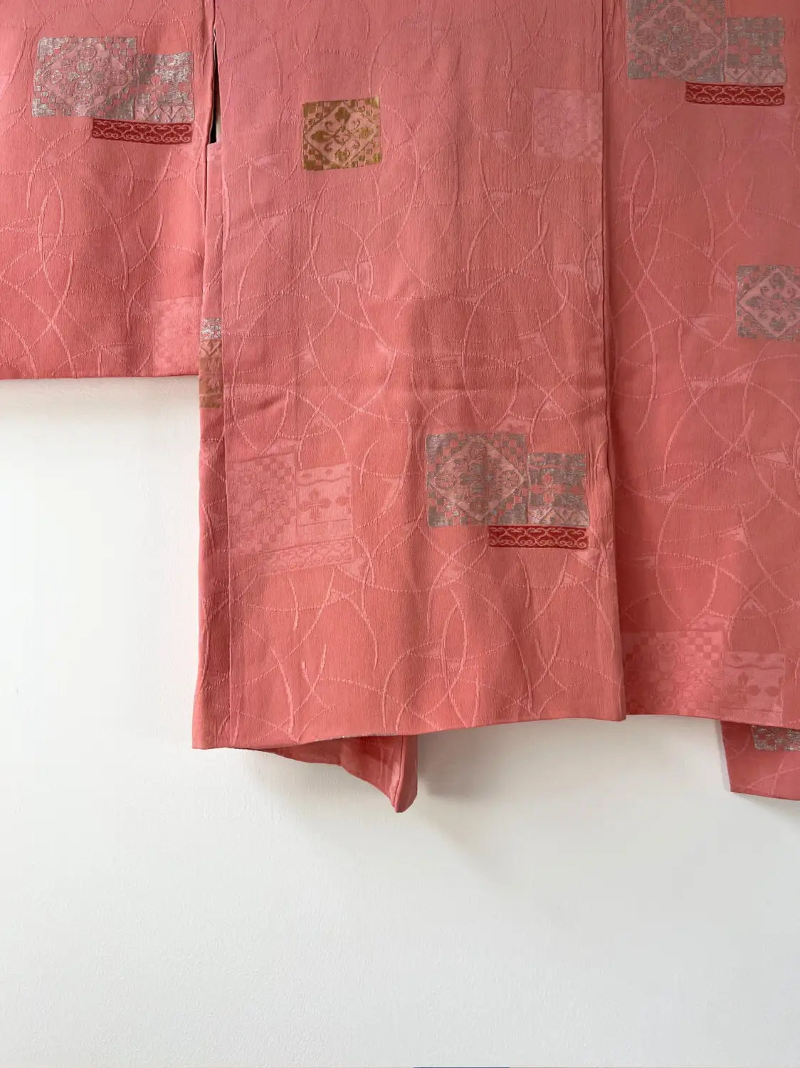 Vintage kleur Haori - Roze kiku (chrysant) -