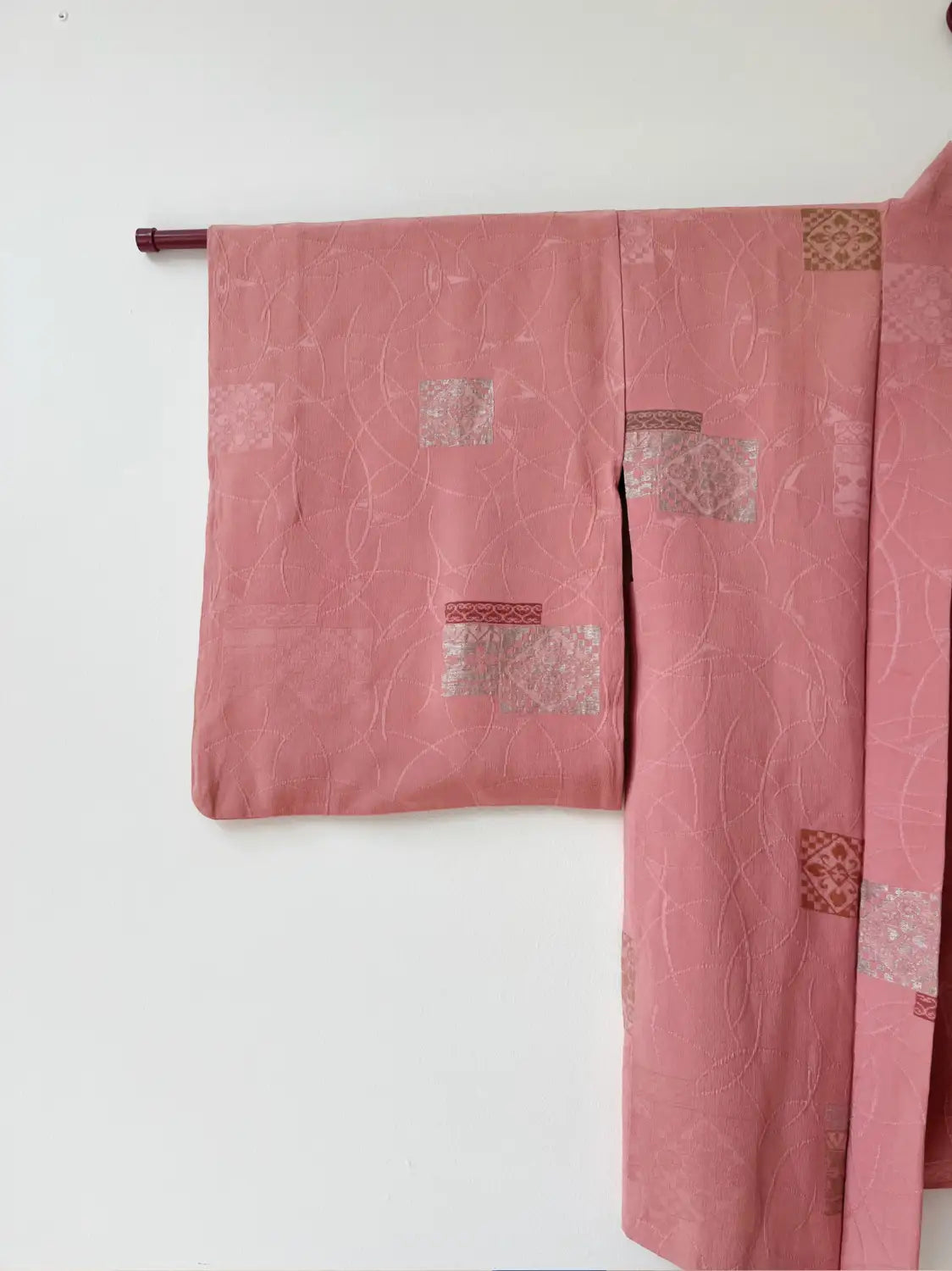 Vintage kleur Haori - Roze kiku (chrysant) -