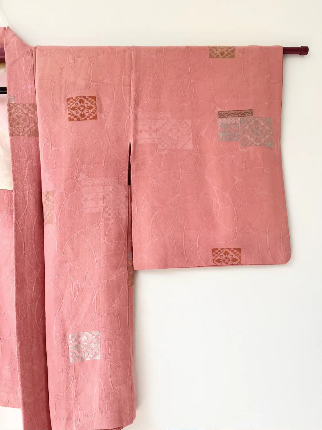 Vintage kleur Haori - Roze kiku (chrysant) -