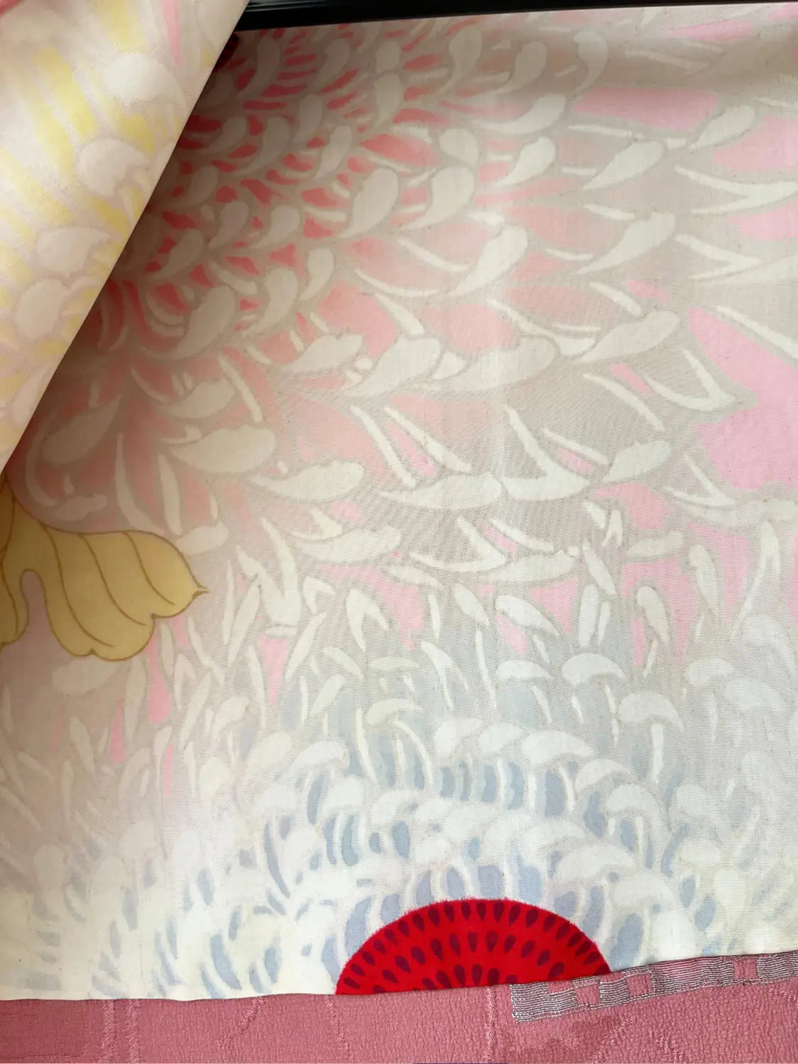 Vintage kleur Haori - Roze kiku (chrysant) -