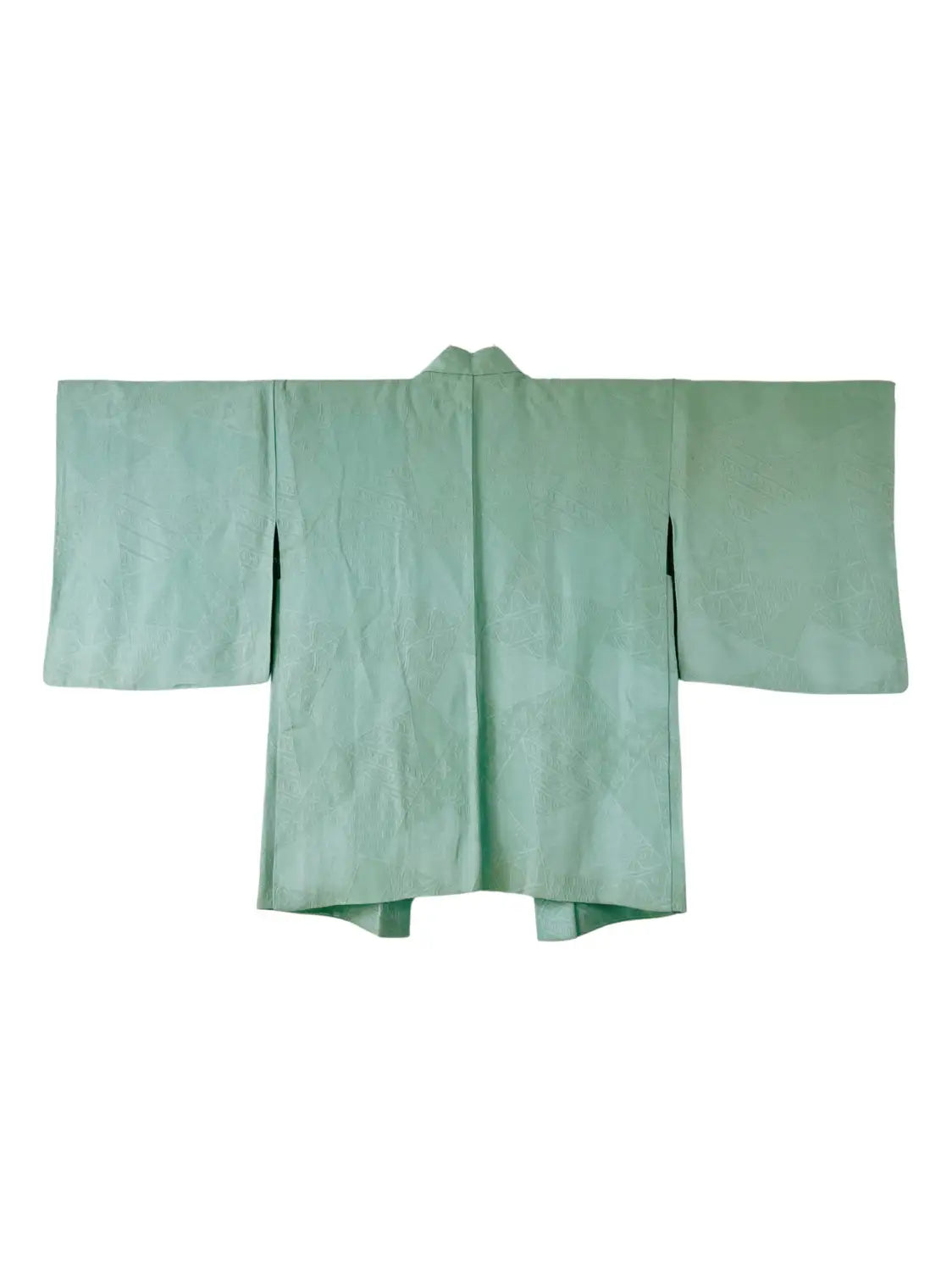Vintage kleur Haori - Groene en gouden bloem -